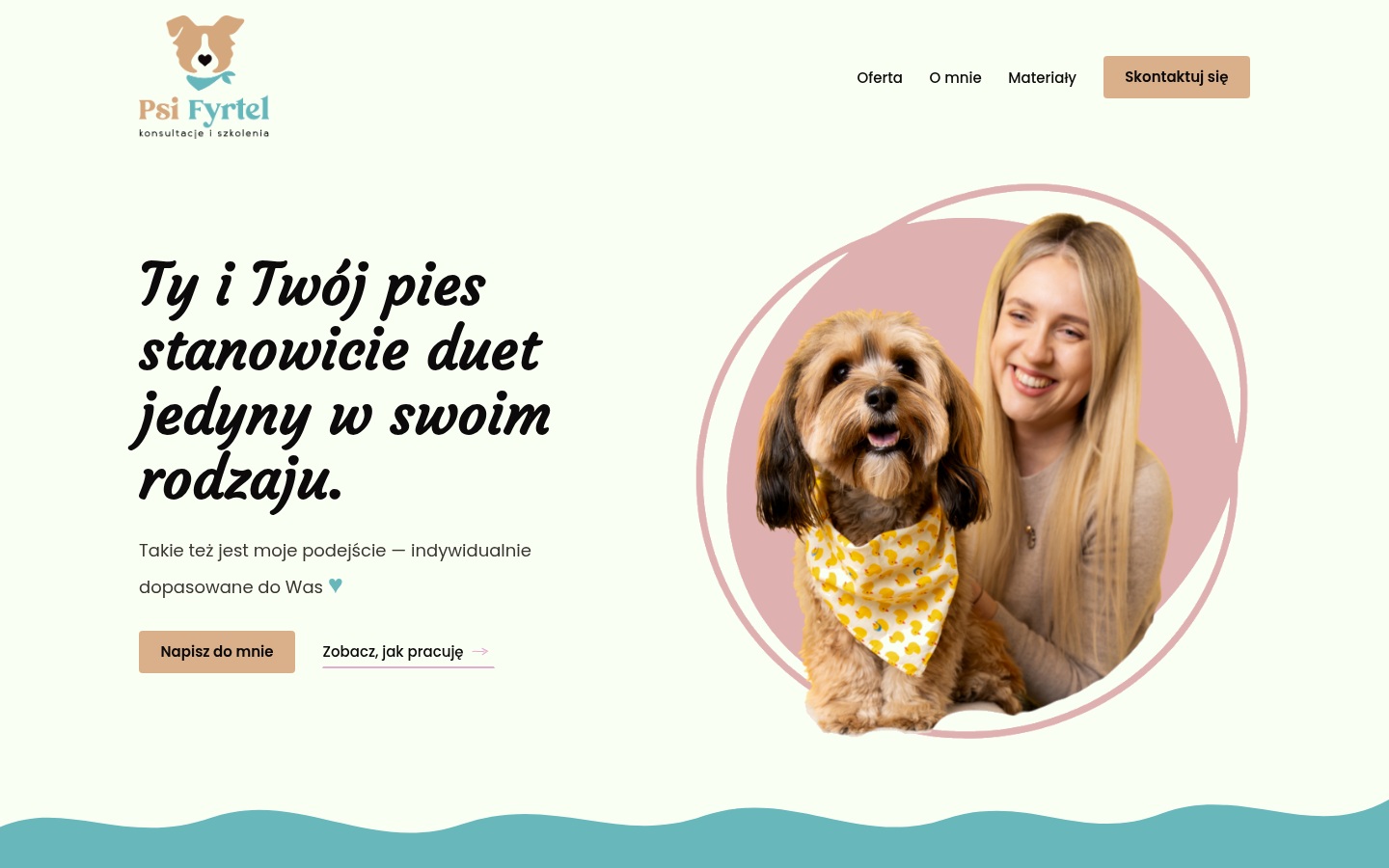 Strona główna Psi Fyrtel z przedstawieniem Aleksandry i jej psa
